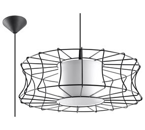 Sollux Lighting Pendelleuchte SALERNO Schwarz - 1x E27 Fassung - max. 60W - exkl. LED's Sollux Lighting Pendelleuchte SALERNO Schwarz - 1x E27 Fassung - max. 60W - exkl. LED's