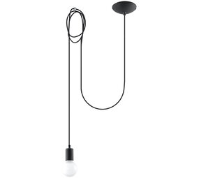 Sollux Lighting Pendelleuchte EDISON 1 Schwarz - 1x E27 Fassung - max. 60W - exkl. LED's Sollux Lighting Pendelleuchte EDISON 1 Schwarz - 1x E27 Fassung - max. 60W - exkl. LED's