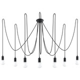 Sollux Lighting Kronleuchter EDISON 7 Schwarz - 7x E27 Fassung - max. 7x60W - exkl. LED's Sollux Lighting Kronleuchter EDISON 7 Schwarz - 7x E27 Fassung - max. 7x60W - exkl. LED's