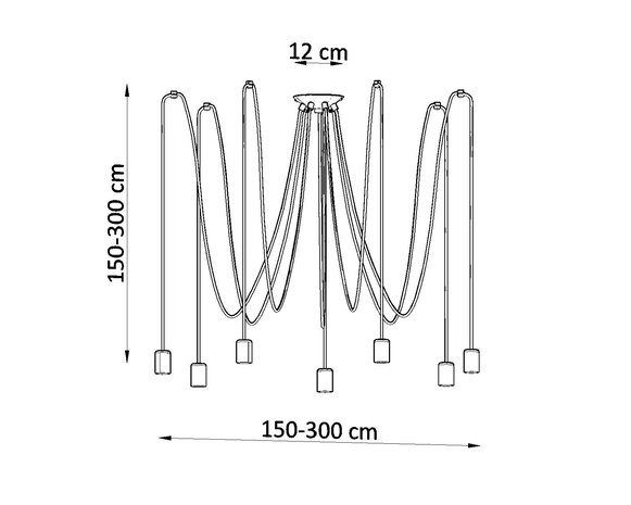 Sollux Lighting Kronleuchter EDISON 7 Schwarz - 7x E27 Fassung - max. 7x60W - exkl. LED's Sollux Lighting Kronleuchter EDISON 7 Schwarz - 7x E27 Fassung - max. 7x60W - exkl. LED's