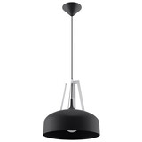 Sollux Lighting Pendelleuchte CASCO Schwarz / Weiß - 1x E27 Fassung - max. 60W - exkl. LED's
