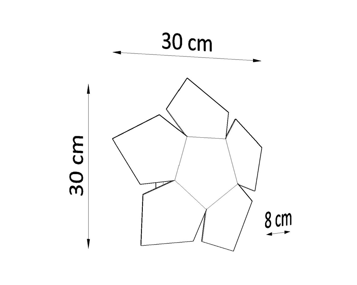 Sollux Lighting Wandleuchte PENTA Weiß - 2x G9 Fassung - max. 2x40W - exkl. LED's Sollux Lighting Wandleuchte PENTA Weiß - 2x G9 Fassung - max. 2x40W - exkl. LED's