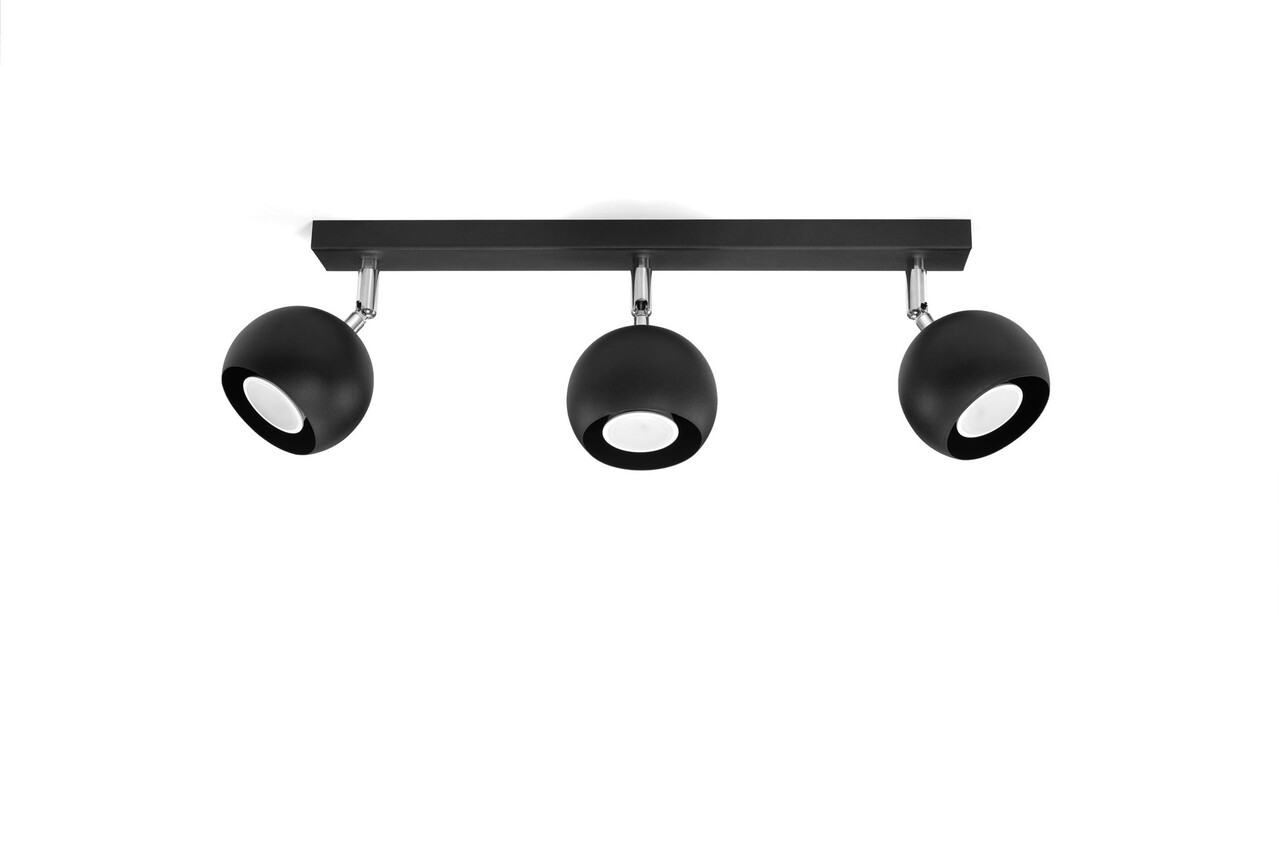 Sollux Lighting Deckenspot OCULARE 3 Schwarz - 3x GU10 Fassung - max. 3x40W - exkl. LED's Sollux Lighting Deckenspot OCULARE 3 Schwarz - 3x GU10 Fassung - max. 3x40W - exkl. LED's
