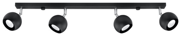 Sollux Lighting Deckenspot OCULARE 4L Schwarz - 4x GU10 Fassung - max. 4x40W - exkl. LED's Sollux Lighting Deckenspot OCULARE 4L Schwarz - 4x GU10 Fassung - max. 4x40W - exkl. LED's