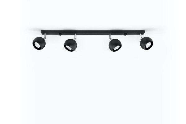 Sollux Lighting Deckenspot OCULARE 4L Schwarz - 4x GU10 Fassung - max. 4x40W - exkl. LED's Sollux Lighting Deckenspot OCULARE 4L Schwarz - 4x GU10 Fassung - max. 4x40W - exkl. LED's