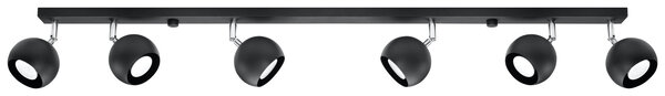 Sollux Lighting Deckenspot OCULARE 6L Schwarz - 6x GU10 Fassung - max. 6x40W - exkl. LED's