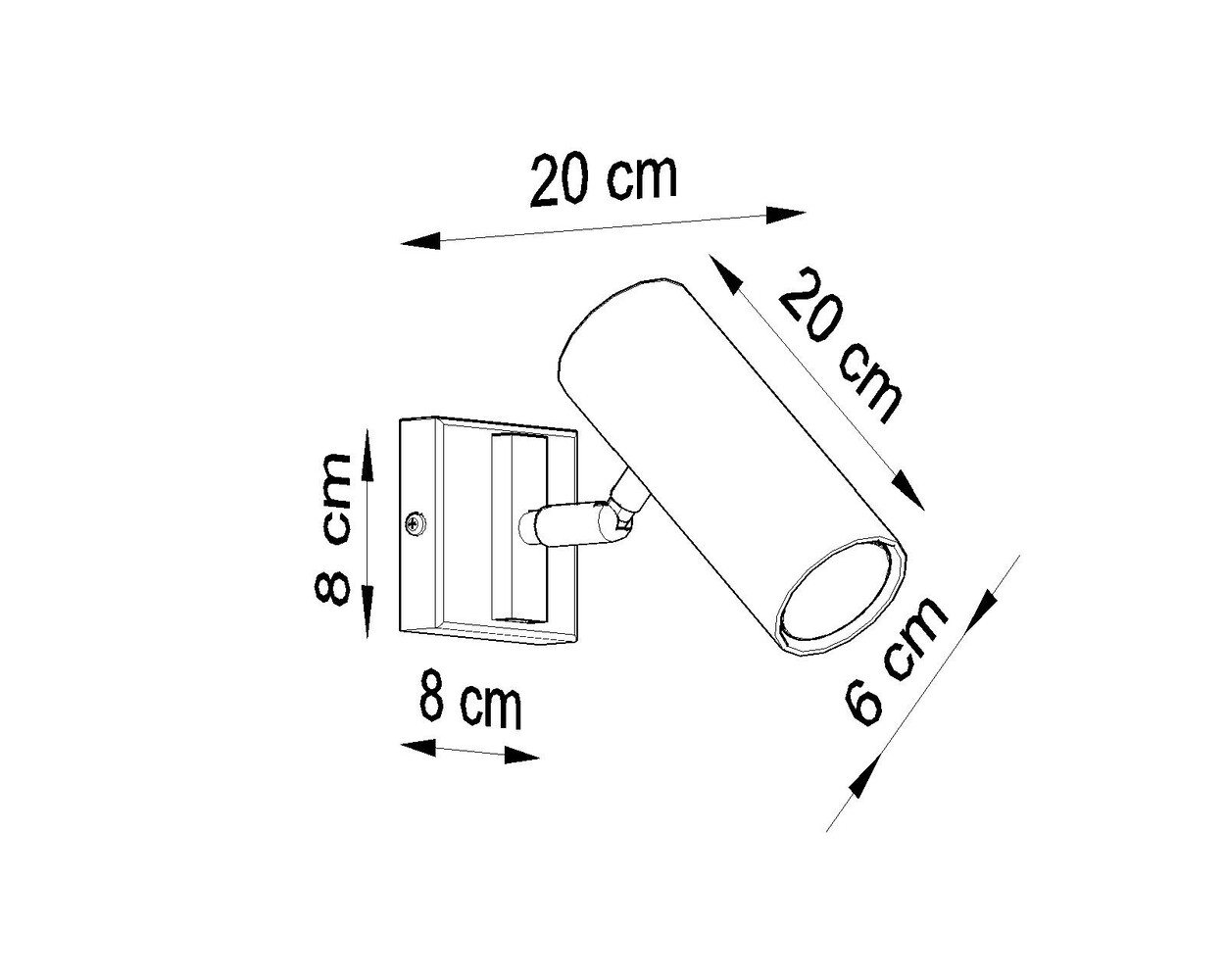 Sollux Lighting Wandleuchte DIREZIONE Weiß - 1x GU10 Fassung - max. 40W - exkl. LED's Sollux Lighting Wandleuchte DIREZIONE Weiß - 1x GU10 Fassung - max. 40W - exkl. LED's