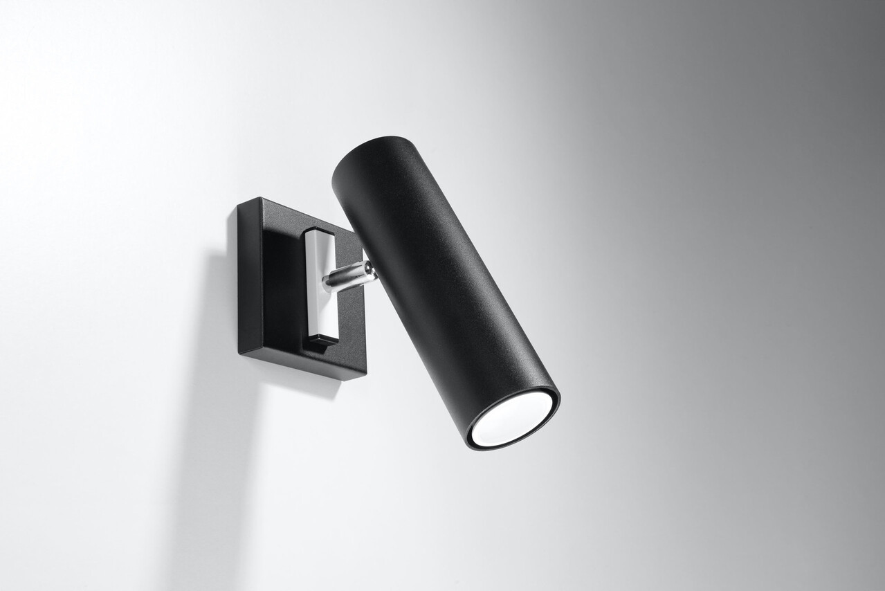 Sollux Lighting Wandleuchte DIREZIONE Schwarz - 1x GU10 Fassung - max. 40W - exkl. LED's Sollux Lighting Wandleuchte DIREZIONE Schwarz - 1x GU10 Fassung - max. 40W - exkl. LED's