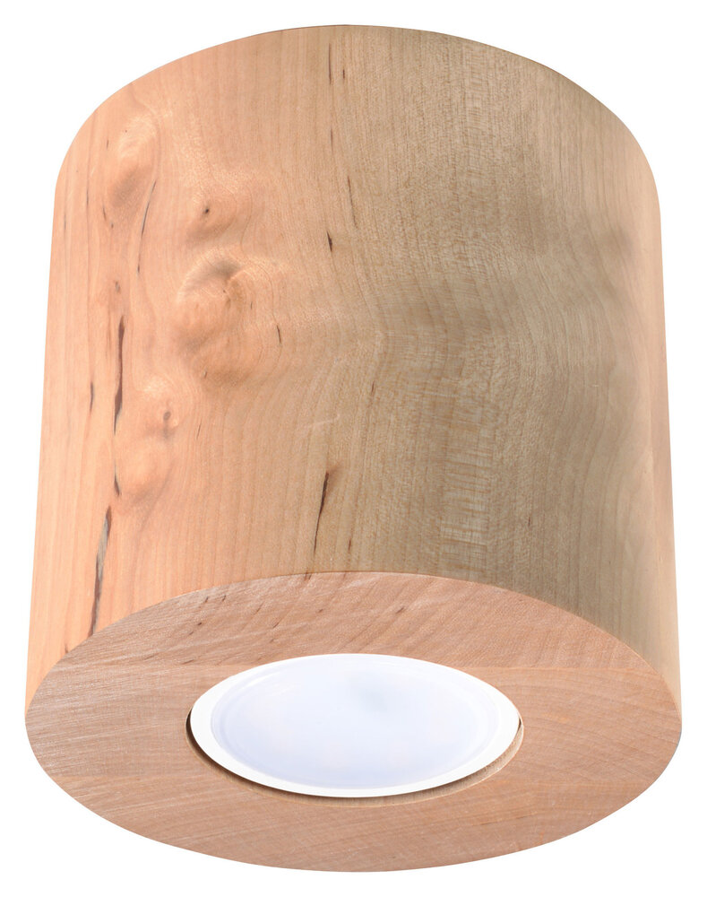 - GU10 Deckenspot - Fassung Natur Lighting exkl. LED\'s max. Sollux 40W - ORBIS Holz 1x