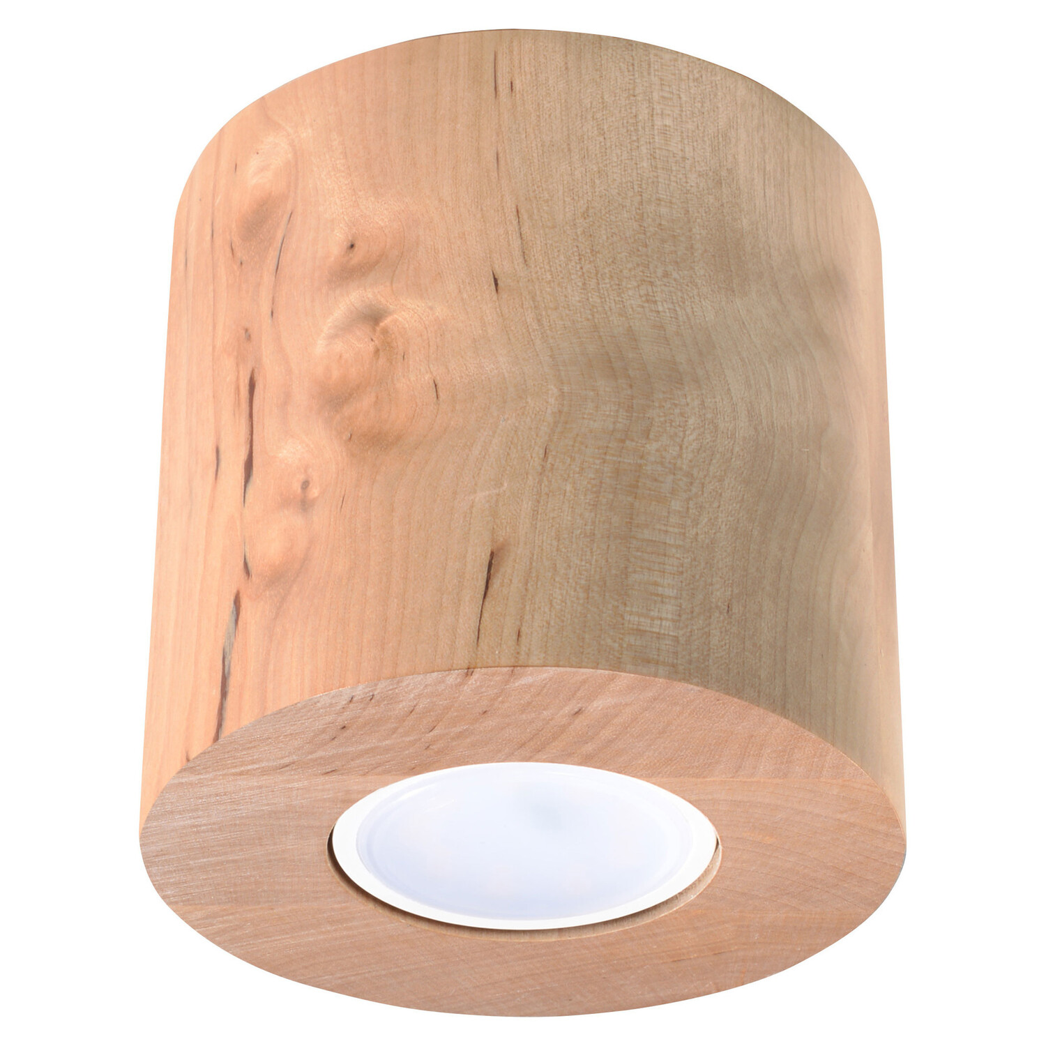 Sollux Lighting Deckenspot ORBIS Natur Holz - 1x GU10 Fassung - max. 40W -  exkl. LED's