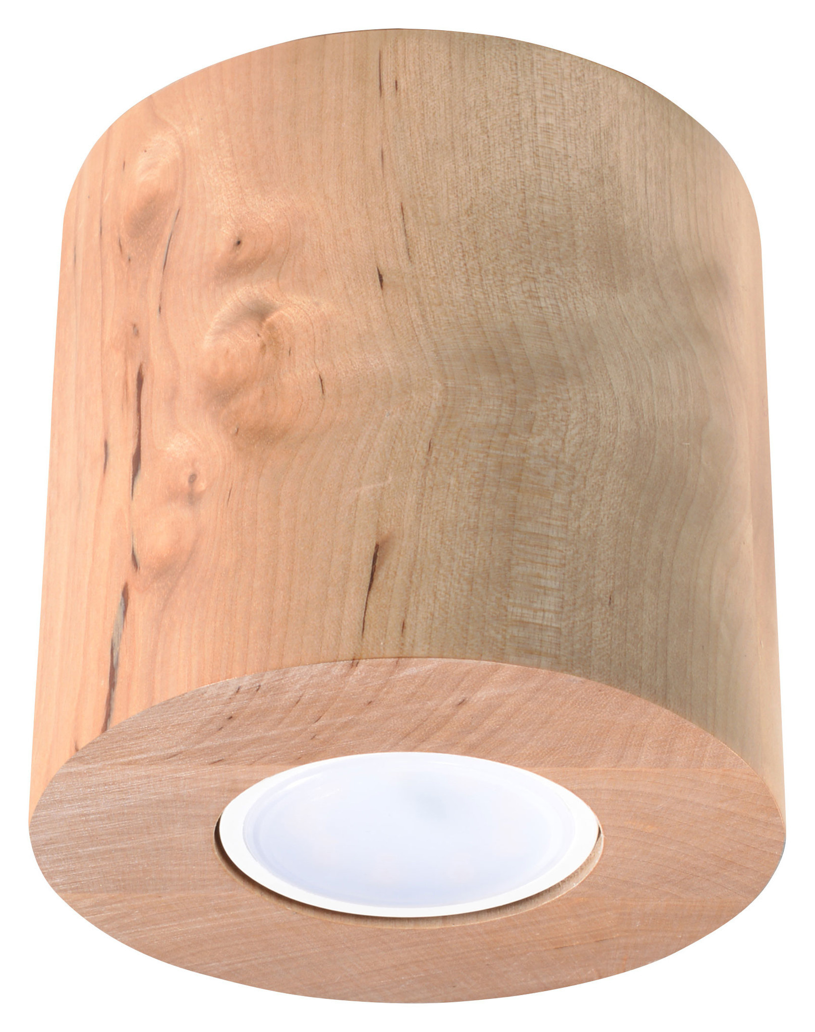 Sollux Lighting Deckenspot ORBIS Natur Holz - 1x GU10 Fassung - max. 40W -  exkl. LED's