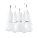 Sollux Lighting Pendelleuchte DIEGO 5 Weiß - 5x E27 Fassung - max. 5x60W - exkl. LED's Sollux Lighting Pendelleuchte DIEGO 5 Weiß - 5x E27 Fassung - max. 5x60W - exkl. LED's