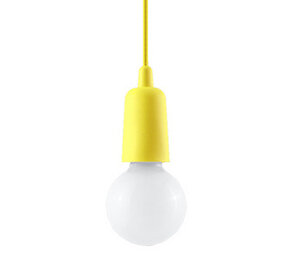 Sollux Lighting Pendelleuchte DIEGO 1 Gelb - 1x E27 Fassung - max. 60W - exkl. LED's Sollux Lighting Pendelleuchte DIEGO 1 Gelb - 1x E27 Fassung - max. 60W - exkl. LED's