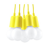 Sollux Lighting Pendelleuchte DIEGO 5 Gelb - 5x E27 Fassung - max. 5x60W - exkl. LED's Sollux Lighting Pendelleuchte DIEGO 5 Gelb - 5x E27 Fassung - max. 5x60W - exkl. LED's