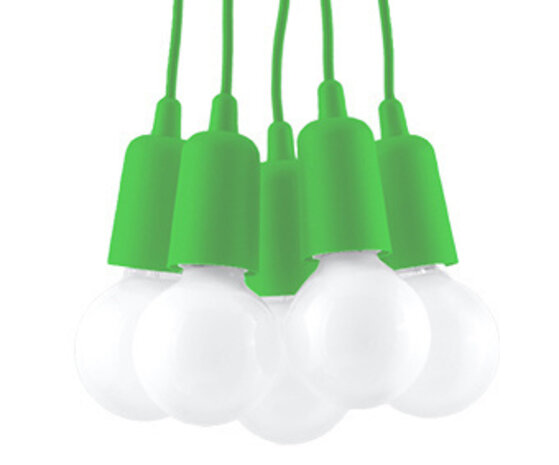 Sollux Lighting Pendelleuchte DIEGO 5 Grün - 5x E27 Fassung - max. 5x60W - exkl. LED's Sollux Lighting Pendelleuchte DIEGO 5 Grün - 5x E27 Fassung - max. 5x60W - exkl. LED's