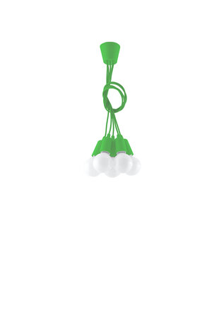 Sollux Lighting Pendelleuchte DIEGO 5 Grün - 5x E27 Fassung - max. 5x60W - exkl. LED's Sollux Lighting Pendelleuchte DIEGO 5 Grün - 5x E27 Fassung - max. 5x60W - exkl. LED's