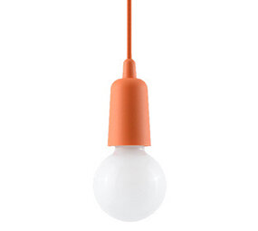 Sollux Lighting Pendelleuchte DIEGO 1 Orange - 1x E27 Fassung - max. 60W - exkl. LED's