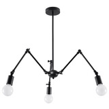 Sollux Lighting Kronleuchter STARK 3 Schwarz - 3x E27 Fassung - max. 3x60W - exkl. LED's Sollux Lighting Kronleuchter STARK 3 Schwarz - 3x E27 Fassung - max. 3x60W - exkl. LED's