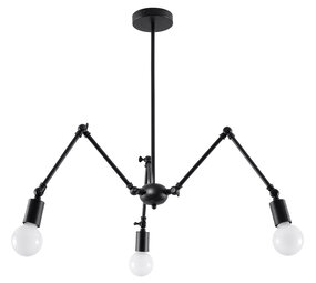 Sollux Lighting Kronleuchter STARK 3 Schwarz - 3x E27 Fassung - max. 3x60W - exkl. LED's Sollux Lighting Kronleuchter STARK 3 Schwarz - 3x E27 Fassung - max. 3x60W - exkl. LED's