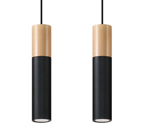 Sollux Lighting Pendelleuchte PABLO 2 Schwarz - 2x GU10 Fassung - max. 2x40W - exkl. LED's Sollux Lighting Pendelleuchte PABLO 2 Schwarz - 2x GU10 Fassung - max. 2x40W - exkl. LED's