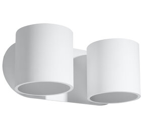 Sollux Lighting Wandleuchte ORBIS 2 Weiß - 2x GU10 Fassung - max. 2x40W - exkl. LED's Sollux Lighting Wandleuchte ORBIS 2 Weiß - 2x GU10 Fassung - max. 2x40W - exkl. LED's