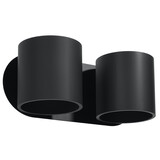 Sollux Lighting Wandleuchte ORBIS 2 Schwarz - 2x GU10 Fassung - max. 2x40W - exkl. LED's Sollux Lighting Wandleuchte ORBIS 2 Schwarz - 2x GU10 Fassung - max. 2x40W - exkl. LED's