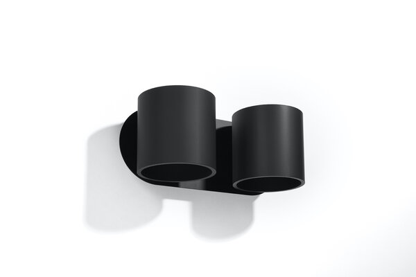 Sollux Lighting Wandleuchte ORBIS 2 Schwarz - 2x GU10 Fassung - max. 2x40W - exkl. LED's Sollux Lighting Wandleuchte ORBIS 2 Schwarz - 2x GU10 Fassung - max. 2x40W - exkl. LED's