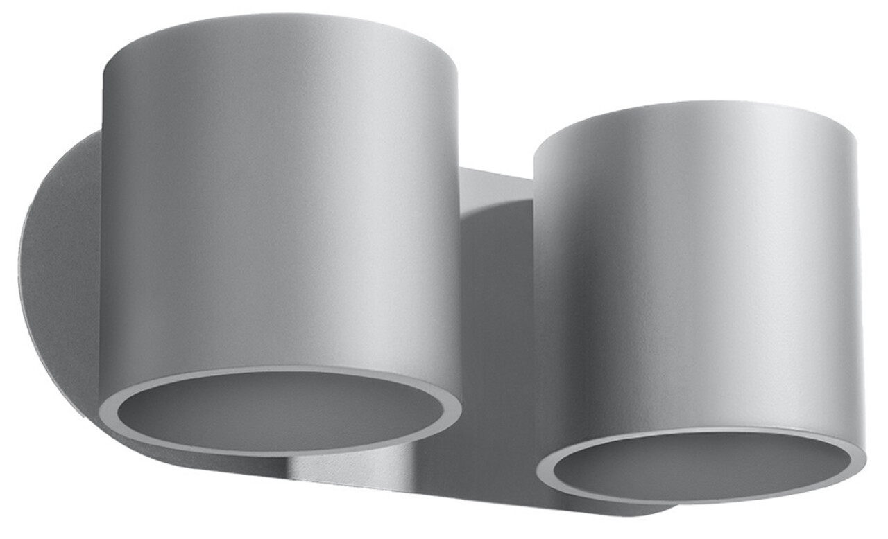 Sollux Lighting Wandleuchte ORBIS 2 Grau - 2x GU10 Fassung - max. 2x40W - exkl. LED's Sollux Lighting Wandleuchte ORBIS 2 Grau - 2x GU10 Fassung - max. 2x40W - exkl. LED's