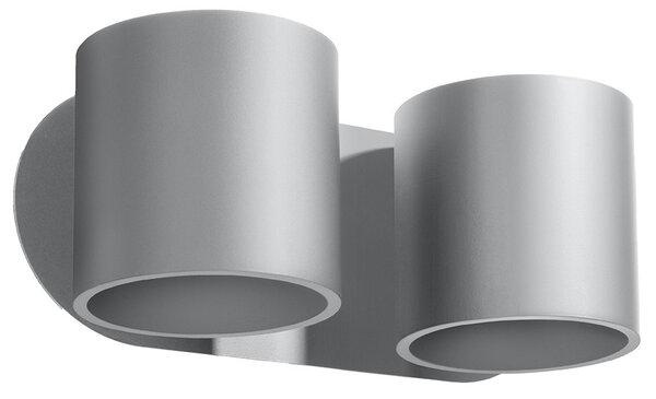 Sollux Lighting Wandleuchte ORBIS 2 Grau - 2x GU10 Fassung - max. 2x40W - exkl. LED's Sollux Lighting Wandleuchte ORBIS 2 Grau - 2x GU10 Fassung - max. 2x40W - exkl. LED's