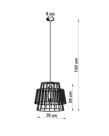 Sollux Lighting Pendelleuchte GATE Weiß - 1x E27 Fassung - max. 60W - exkl. LED's Sollux Lighting Pendelleuchte GATE Weiß - 1x E27 Fassung - max. 60W - exkl. LED's