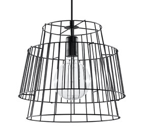 Sollux Lighting Pendelleuchte GATE Schwarz - 1x E27 Fassung - max. 60W - exkl. LED's