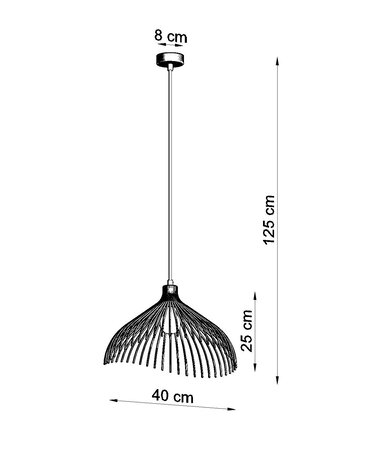 Sollux Lighting Pendelleuchte UMB Schwarz - 1x E27 Fassung - max. 60W - exkl. LED's Sollux Lighting Pendelleuchte UMB Schwarz - 1x E27 Fassung - max. 60W - exkl. LED's