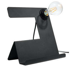 Sollux Lighting Schreibtischlampe INCLINE Schwarz - 1x E27 Fassung - max. 60W - exkl. LED's Sollux Lighting Schreibtischlampe INCLINE Schwarz - 1x E27 Fassung - max. 60W - exkl. LED's