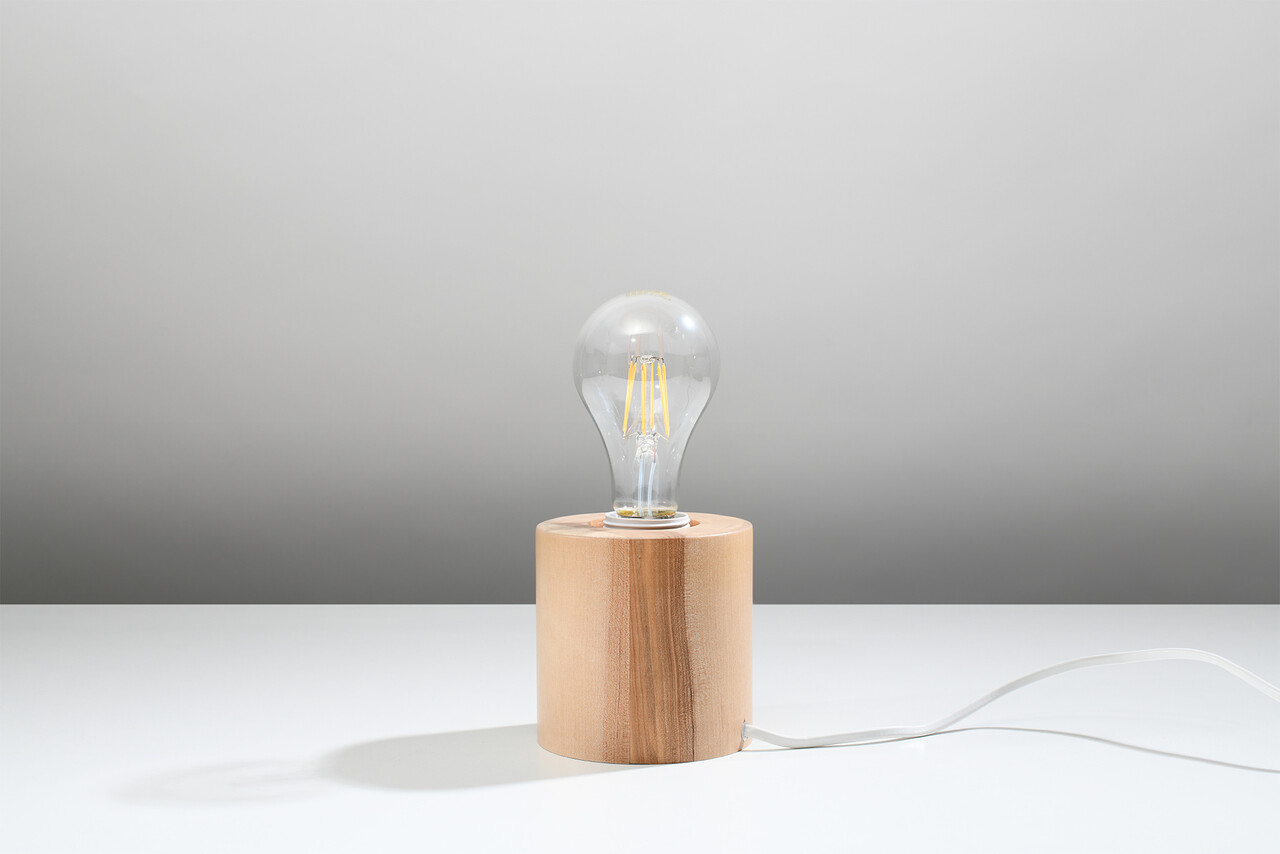 Sollux Lighting Tischleuchte SALGADO Holz - 1x E27 Fassung - max. 60W - exkl. LED's Sollux Lighting Tischleuchte SALGADO Holz - 1x E27 Fassung - max. 60W - exkl. LED's