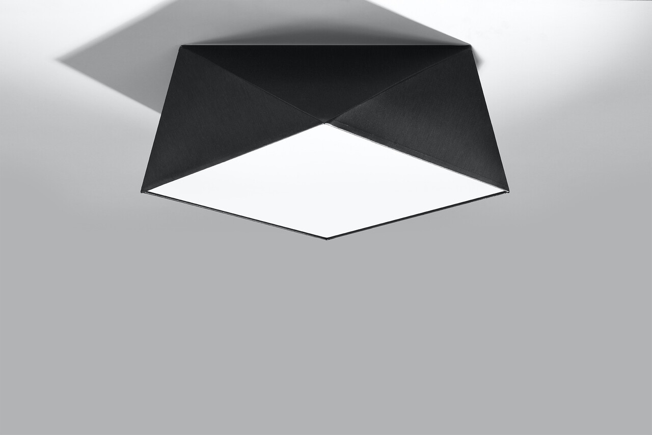 Sollux Lighting Deckenspot HEXA 35 Schwarz - 2x E27 Fassung - max. 2x60W - exkl. LED's