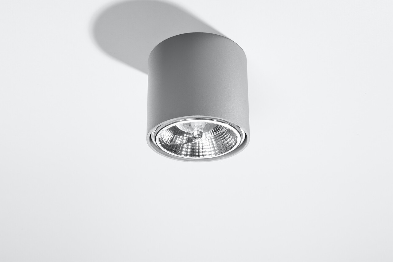 Sollux Lighting Deckenspot TIUBE Grau - 1x GU10 / ES111 Fassung - max. 40W - exkl. LED's Sollux Lighting Deckenspot TIUBE Grau - 1x GU10 / ES111 Fassung - max. 40W - exkl. LED's