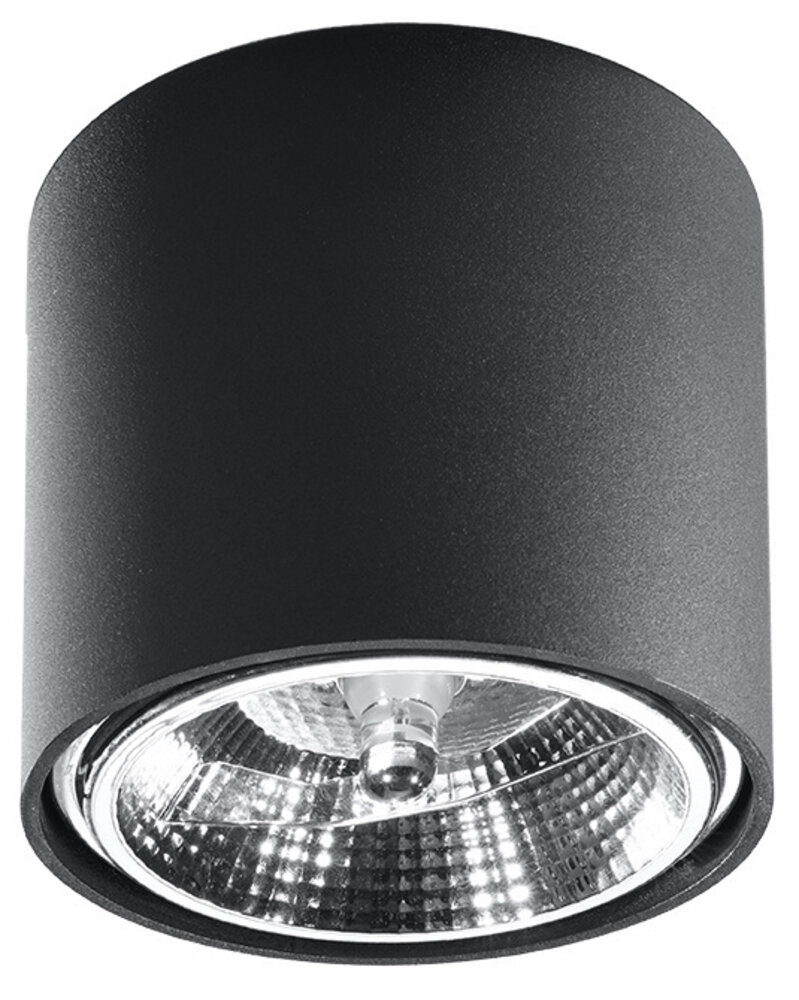 Sollux Lighting Deckenspot TIUBE Schwarz - 1x GU10 / ES111 Fassung - max. 40W - exkl. LED's