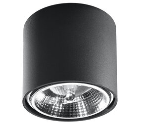 Sollux Lighting Deckenspot TIUBE Schwarz - 1x GU10 / ES111 Fassung - max. 40W - exkl. LED's
