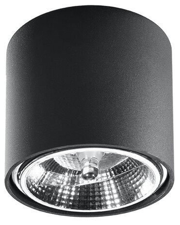 Sollux Lighting Deckenspot TIUBE Schwarz - 1x GU10 / ES111 Fassung - max. 40W - exkl. LED's