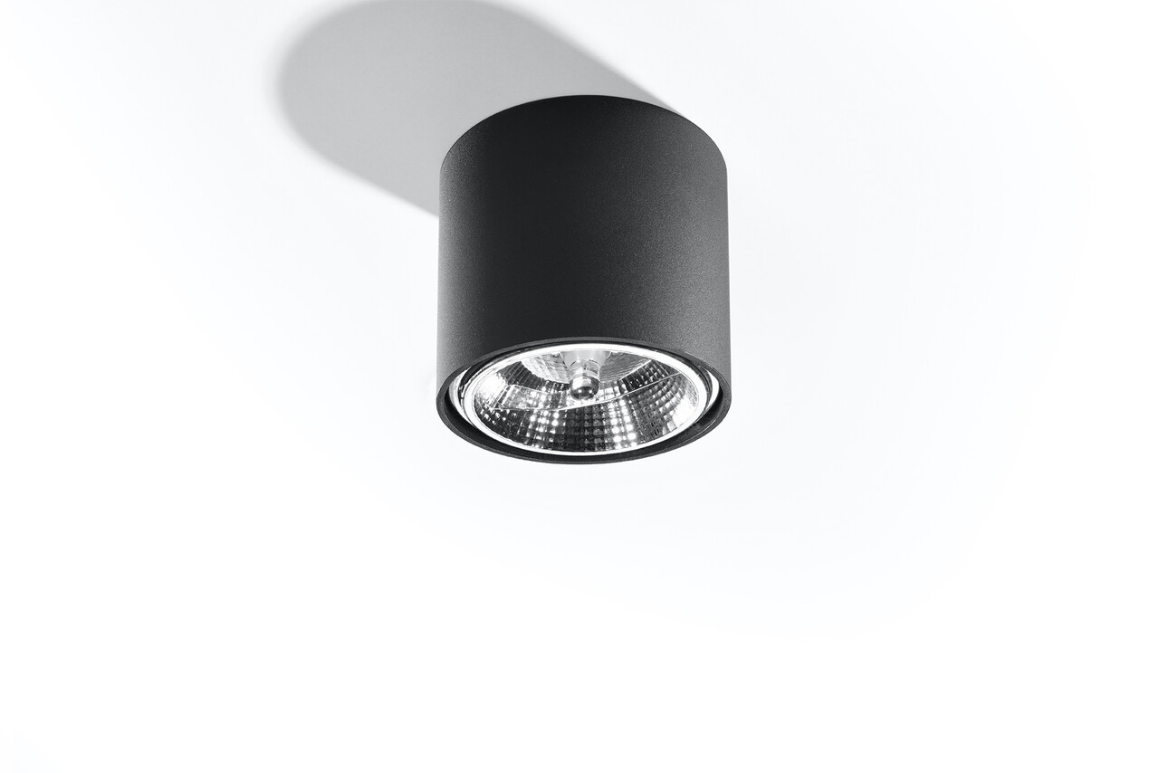Sollux Lighting Deckenspot TIUBE Schwarz - 1x GU10 / ES111 Fassung - max. 40W - exkl. LED's