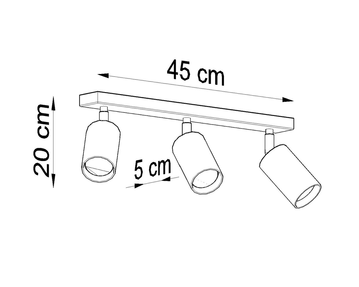 Sollux Lighting Deckenspot BERG 3 Natur Holz - 3x GU10 Fassung - max. 3x40W - exkl. LED's Sollux Lighting Deckenspot BERG 3 Natur Holz - 3x GU10 Fassung - max. 3x40W - exkl. LED's