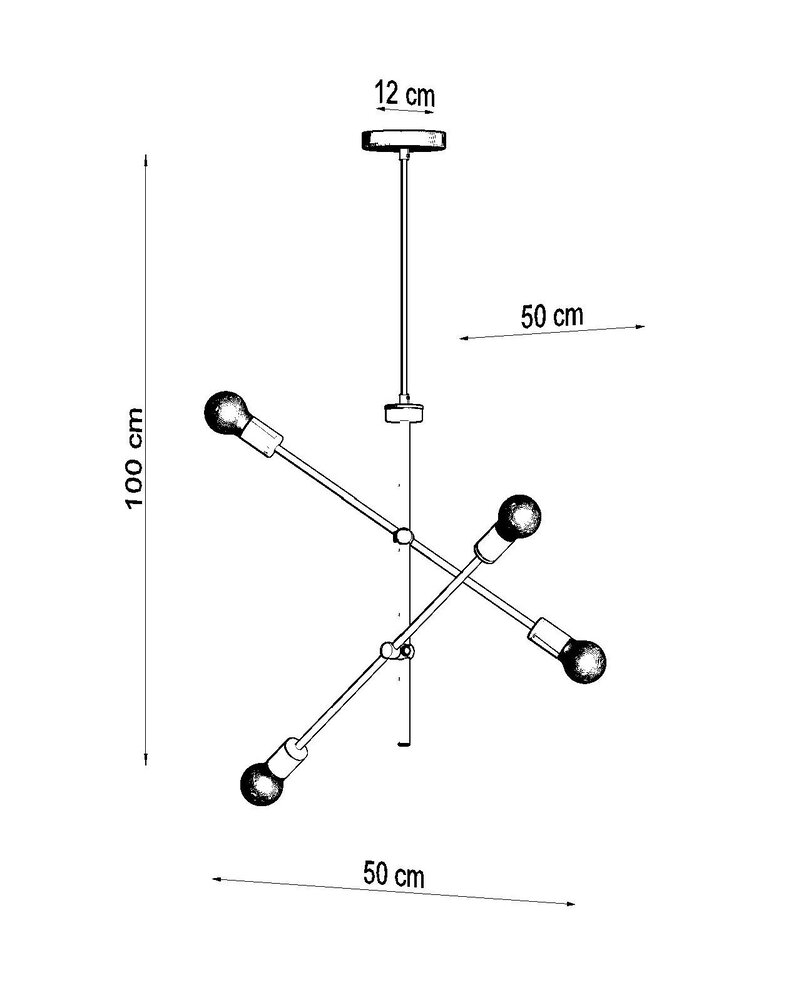 Sollux Lighting Kronleuchter CONCEPT 4 - 4x E27 Fassung - max. 4x60W - exkl. LED's Sollux Lighting Kronleuchter CONCEPT 4 - 4x E27 Fassung - max. 4x60W - exkl. LED's