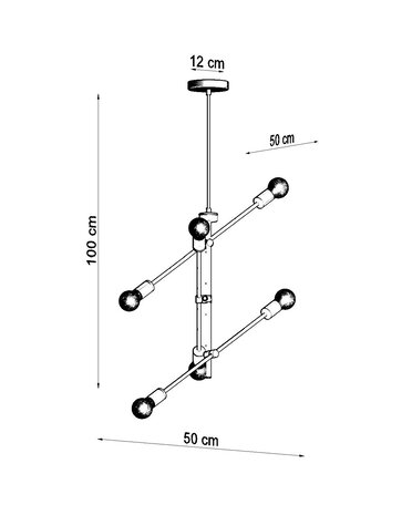 Sollux Lighting Kronleuchter CONCEPT 6 - 6x E27 Fassung - max. 6x60W - exkl. LED's Sollux Lighting Kronleuchter CONCEPT 6 - 6x E27 Fassung - max. 6x60W - exkl. LED's