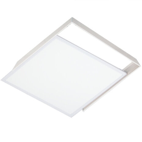 LCB LED-Beleuchtung Innovatives Design, hochwertige Technik & schnelle Lieferung! Aufputz-Deckenrahmen Weiß  - 62x62 cm | 42MM Geeignet für LED panelen