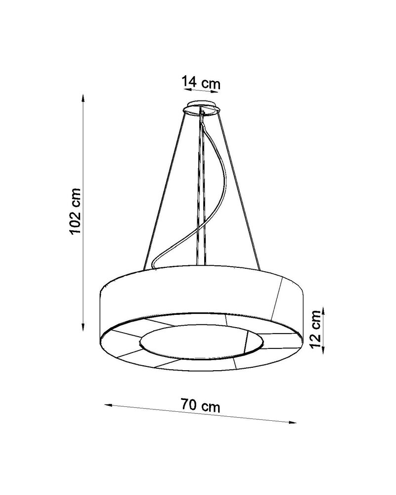 Sollux Lighting Kronleuchter SATURNO SLIM 70 Weiß - 6x E27 Fassung - max. 6x60W - exkl. LED's Sollux Lighting Kronleuchter SATURNO SLIM 70 Weiß - 6x E27 Fassung - max. 6x60W - exkl. LED's
