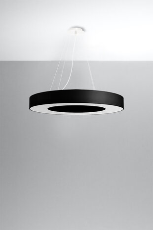 Sollux Lighting Kronleuchter SATURNO SLIM 70 Schwarz - 6x E27 Fassung - max. 6x60W - exkl. LED's