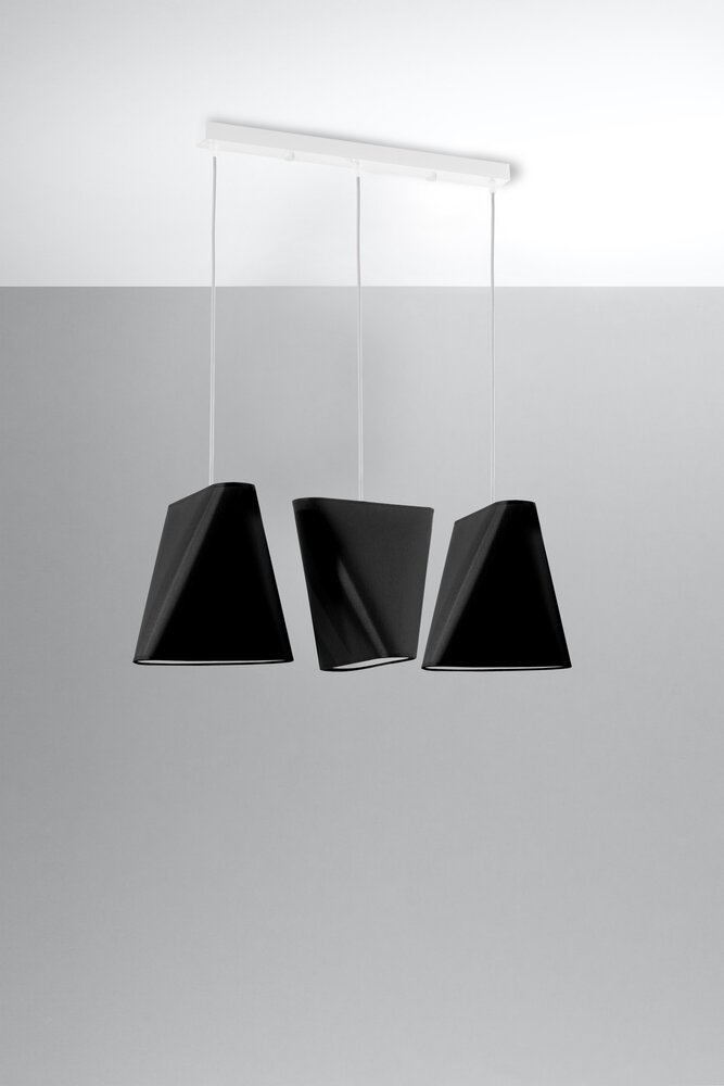 Sollux Lighting Kronleuchter BLUM 3 Schwarz - 3x E27 Fassung - max. 3x60W - exkl. LED's