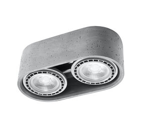 Sollux Lighting Deckenspot BASIC 2 Beton - 2x GU10 / ES111 - max. 2x40W - exkl. LED's Sollux Lighting Deckenspot BASIC 2 Beton - 2x GU10 / ES111 - max. 2x40W - exkl. LED's
