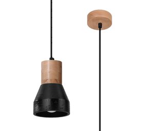 Sollux Lighting Hängeleuchte QUBIC Schwarz - 1x E27 Fassung - max. 60W - exkl. LED's