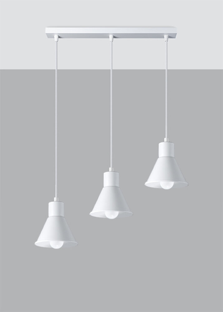 Sollux Lighting Hängeleuchte TALEJA 3 Weiß - 3x E27 Fassung - max. 3x60W - exkl. LED's Sollux Lighting Hängeleuchte TALEJA 3 Weiß - 3x E27 Fassung - max. 3x60W - exkl. LED's